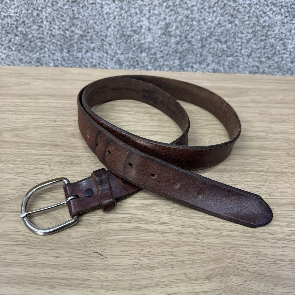 Vintage Tony Lama‎ Belt  Men's Size 40 Brown Leather Western Made In USA K1207